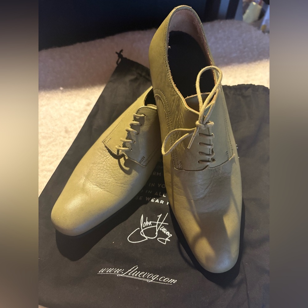 John Fluevog Men's Pistachio  Green  Oxfords